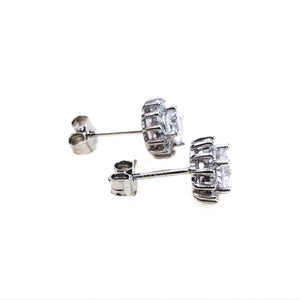 Earrings with zirconia and rhodium-plated silver gift idea