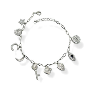 Sterling silver charms bracelet