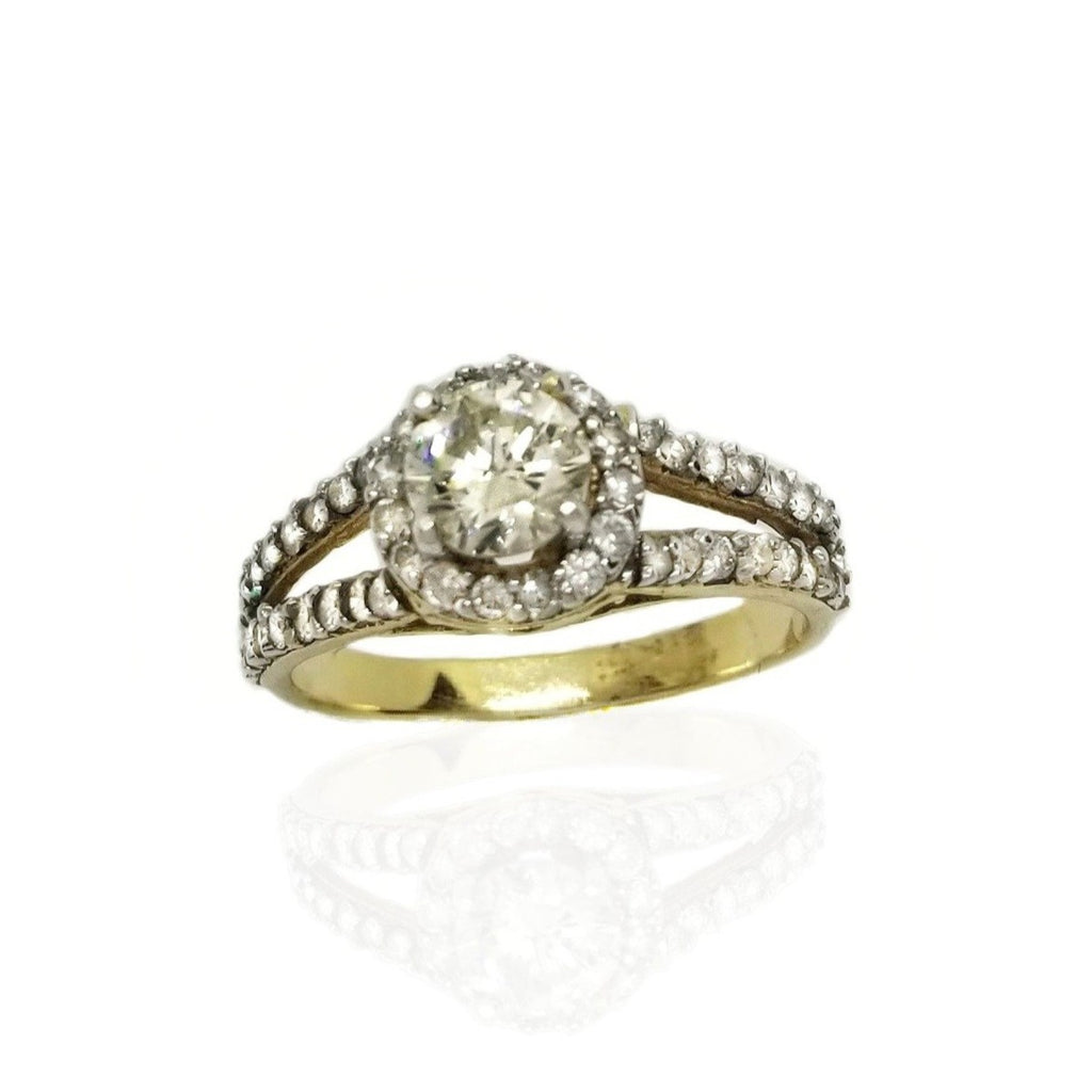 1 ct diamond engagement ring duo