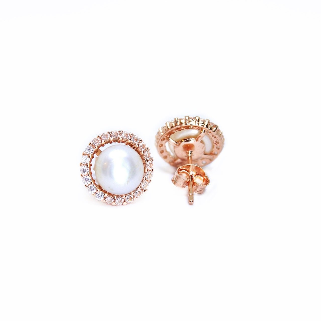 Sterling Silver Halo Pearl Earrings: Timeless Elegance for Special Moments