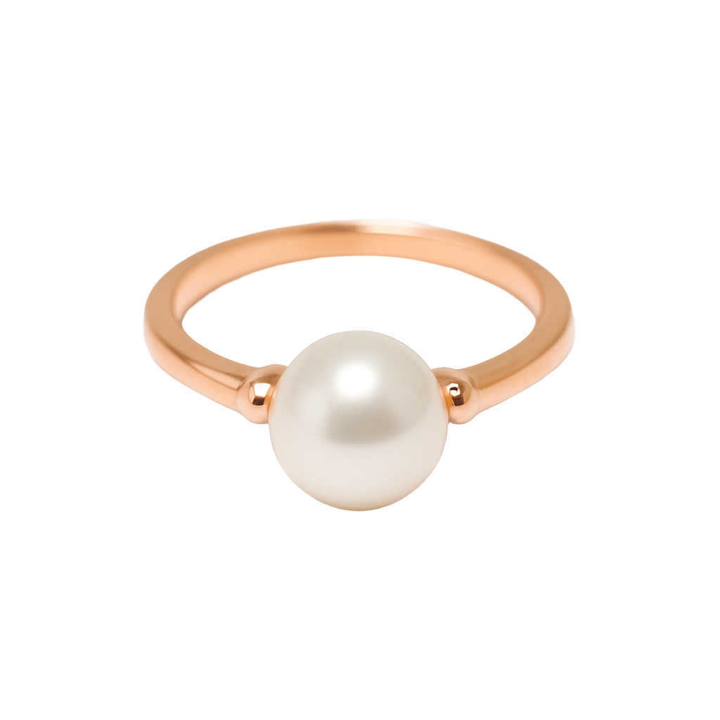 Minimal Pearl Solitaire Ring – Gift for Birthdays