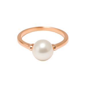 Minimal Pearl Solitaire Ring – Gift for Birthdays