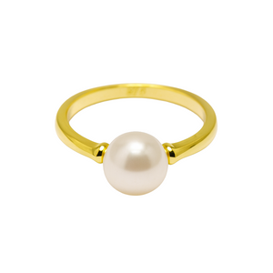 Minimal Pearl Solitaire Ring – Gift for Birthdays