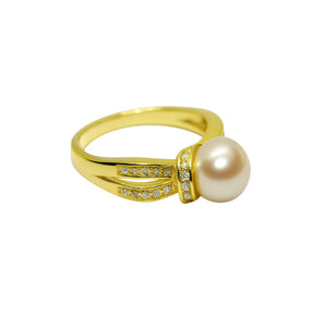 Pearl and Zirconia Rings - Gift for Mom