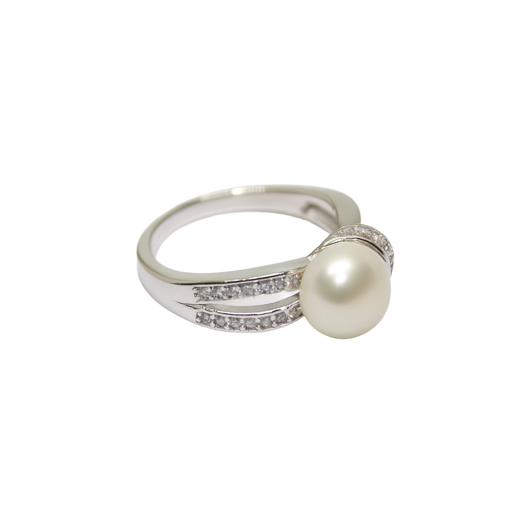 Pearl and Zirconia Rings - Gift for Mom