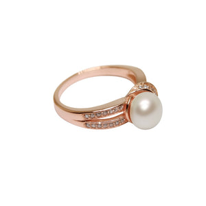 Pearl and Zirconia Rings - Gift for Mom