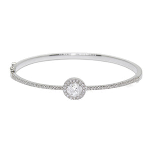 Halo-Center Bangle Bracelet