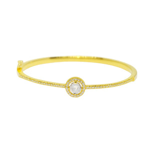 Halo-Center Bangle Bracelet