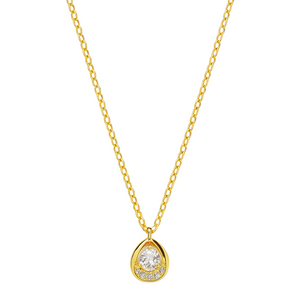 Teardrop Chain and Pendant Necklace