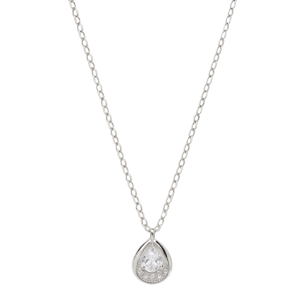 Teardrop Chain and Pendant Necklace