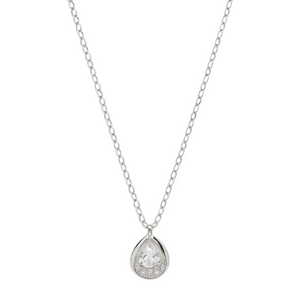 Teardrop Chain and Pendant Necklace