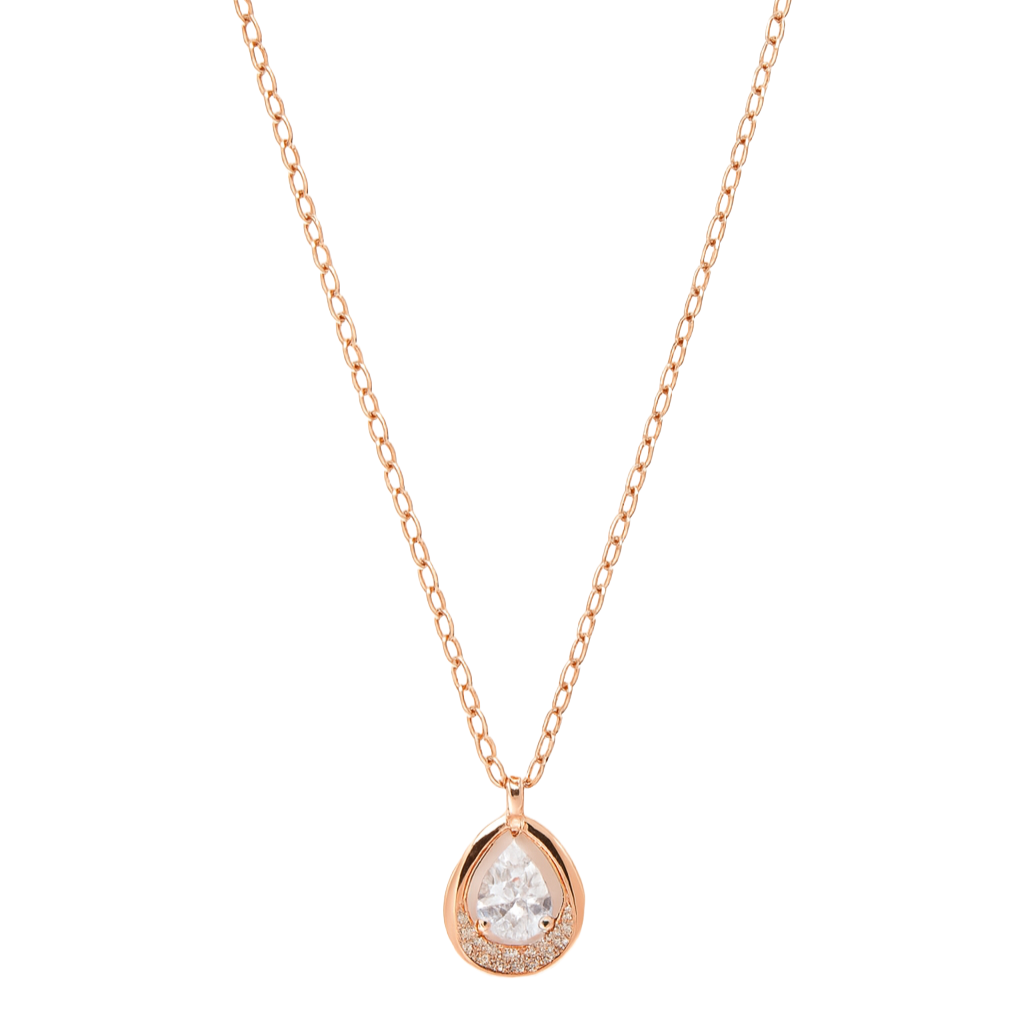Teardrop Chain and Pendant Necklace