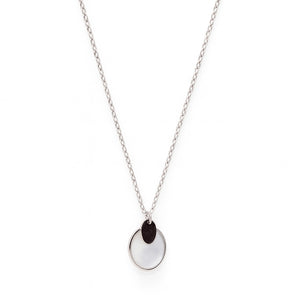 Mother-of-Pearl Double Charm Chain and Pendant Necklace