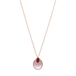 Mother-of-Pearl Double Charm Chain and Pendant Necklace