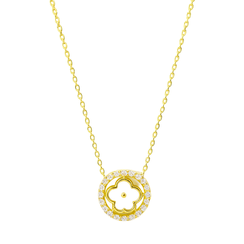 Flower Chain and Pendant Necklace