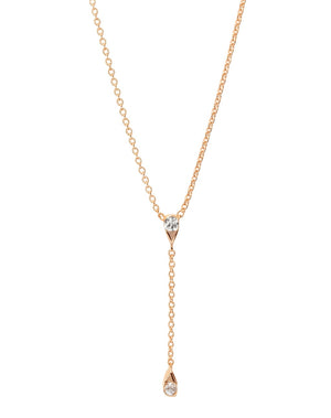 Elegant Teardrop Lariat Chain and Pendant