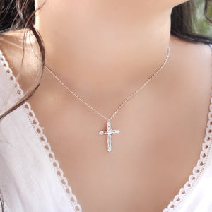 Sterling Silver Cross Necklace: Perfect for Baptisms and First Communions