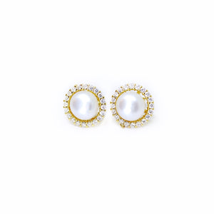 Sterling Silver Halo Pearl Earrings: Timeless Elegance for Special Moments