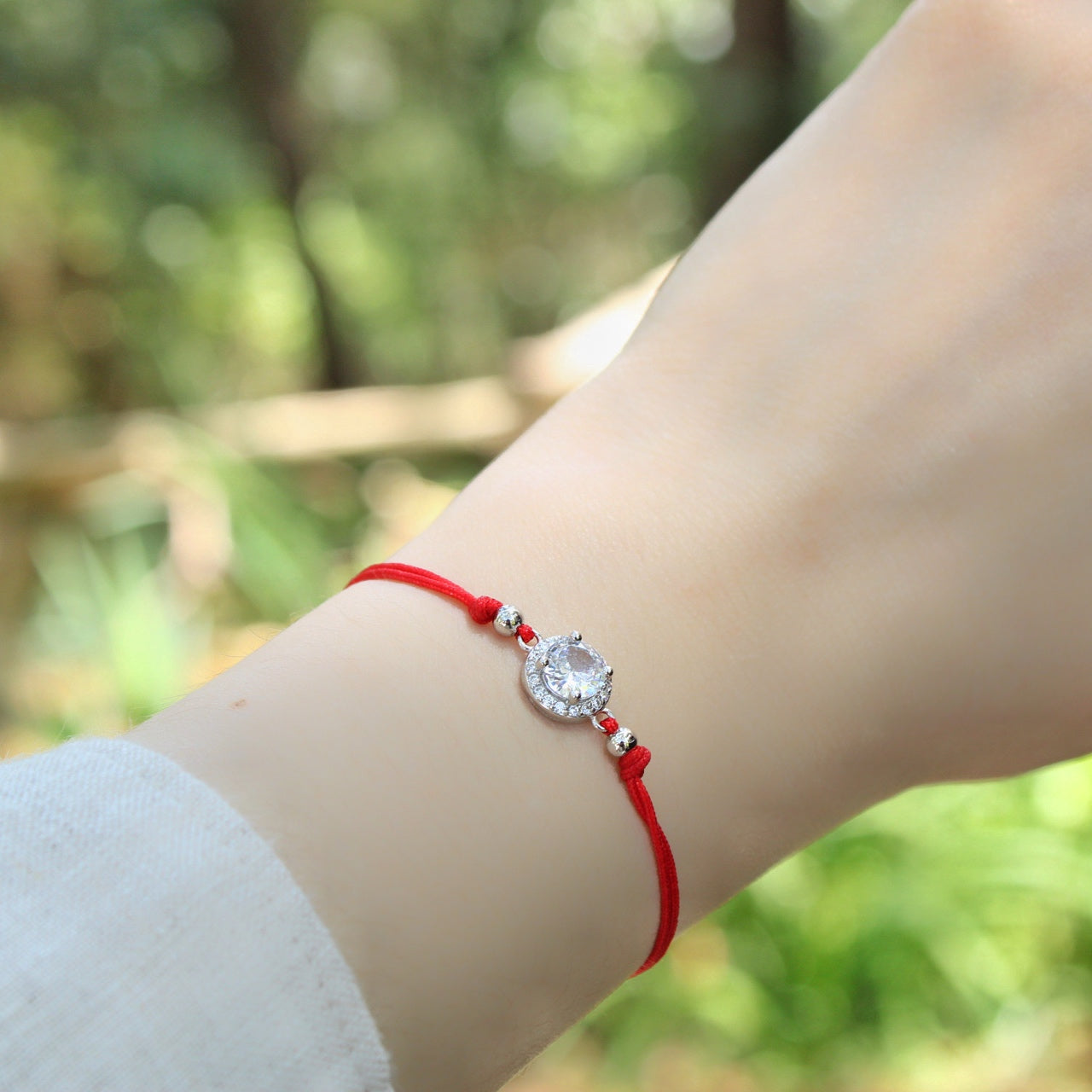 Radiant Wishes Red Thread Bracelet