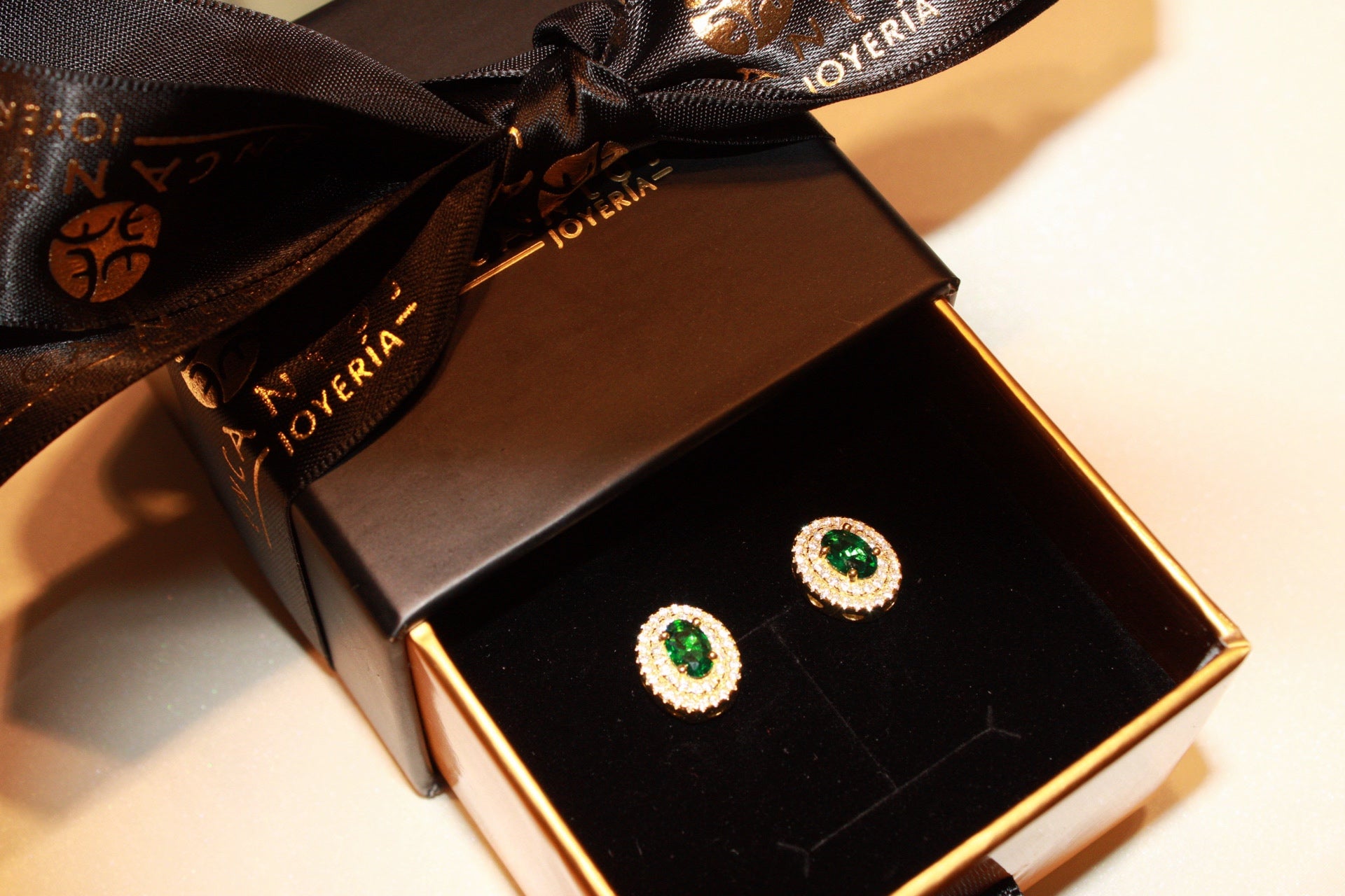 Sparkling Green Zirconia Earrings – Gift for Mom