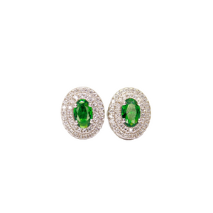 Sparkling Green Zirconia Earrings – Gift for Mom