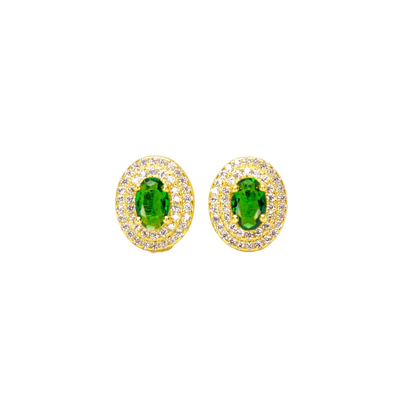 Sparkling Green Zirconia Earrings – Gift for Mom