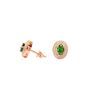 Sparkling Green Zirconia Earrings – Gift for Mom