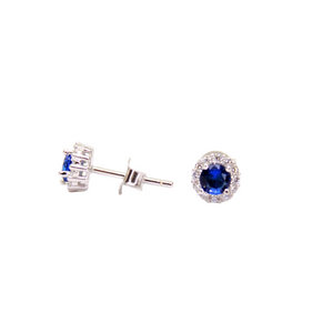 “Azure Elegance” Blue Zirconia Studs - Gift for her