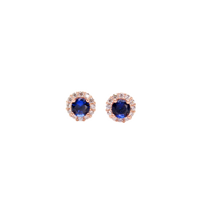 “Azure Elegance” Blue Zirconia Studs - Gift for her