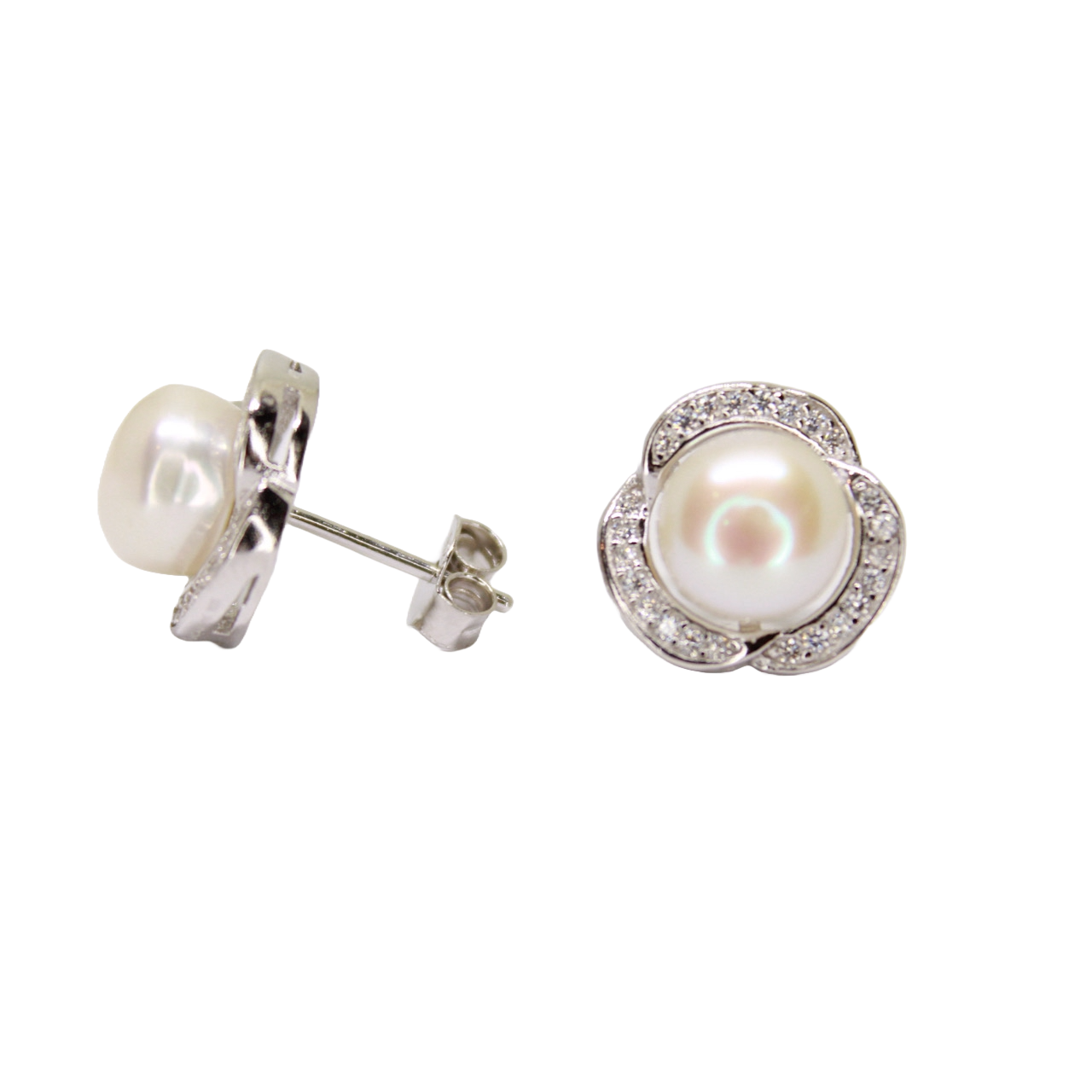 Rosy Radiance Pearl Earrings - Gift for her