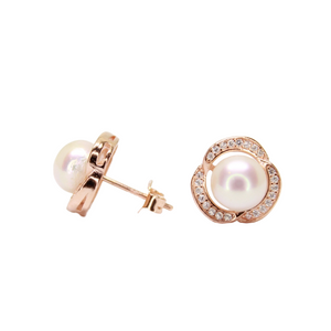 Rosy Radiance Pearl Earrings - Gift for her