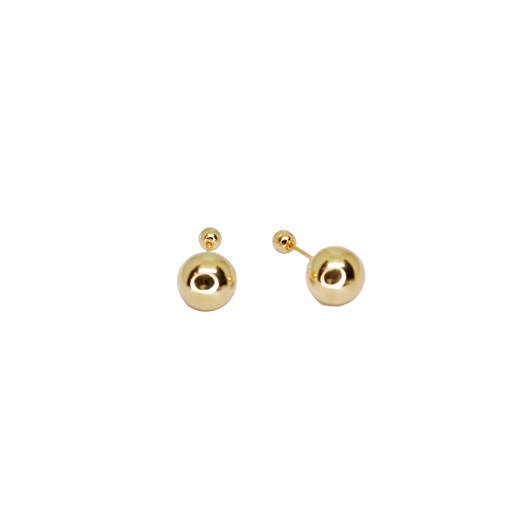 14K Gold Baby Earrings with 5mm Ball