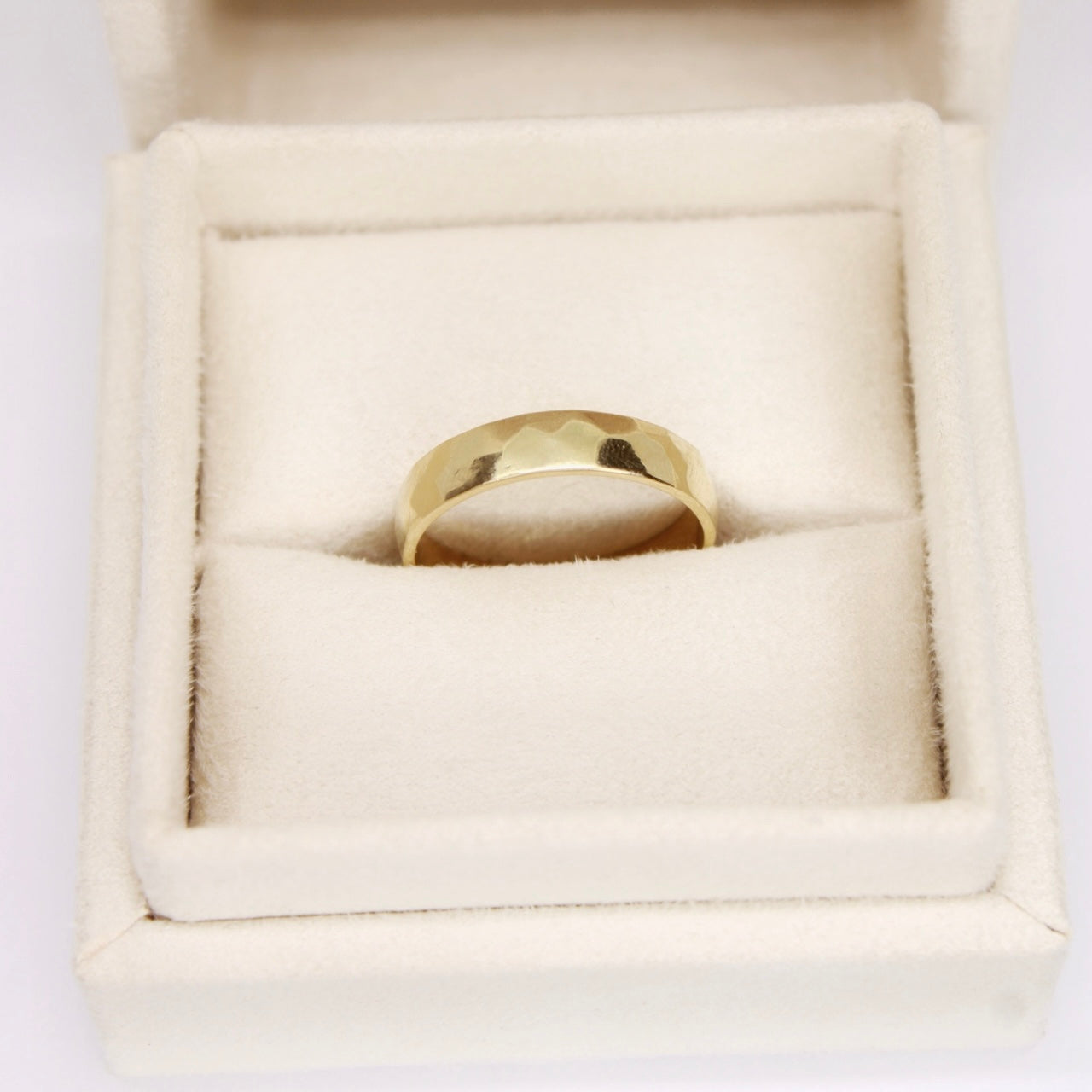 Hammered-Finish Wedding Bands