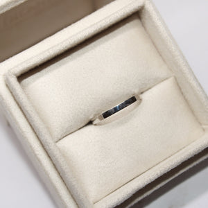 White Gold Flat Wedding Bands