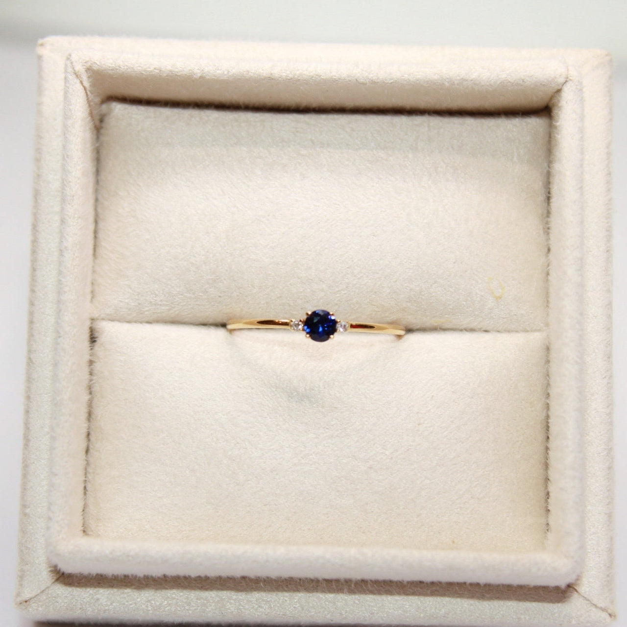 Delicate Sapphire and Diamond Anniversary Ring