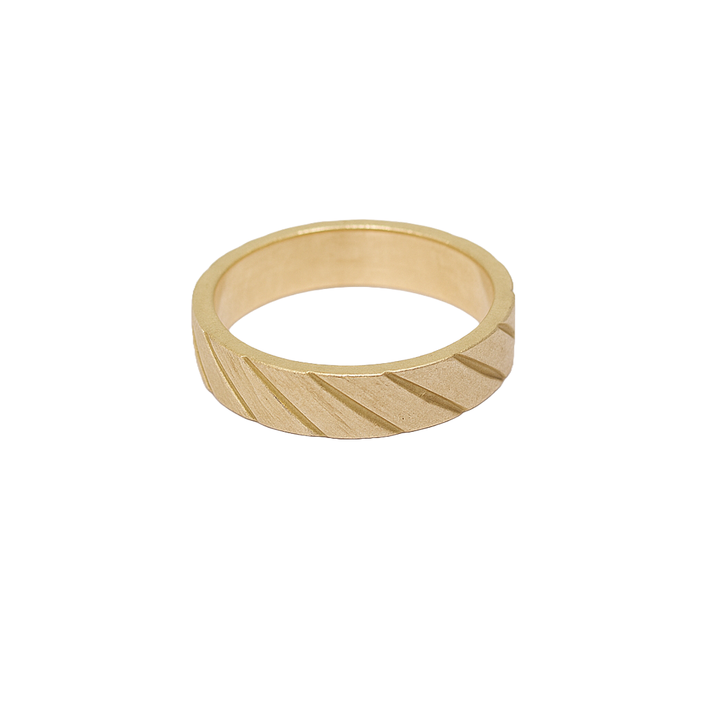 Alna de boda con acabado satinado con diseño de línea diagonal