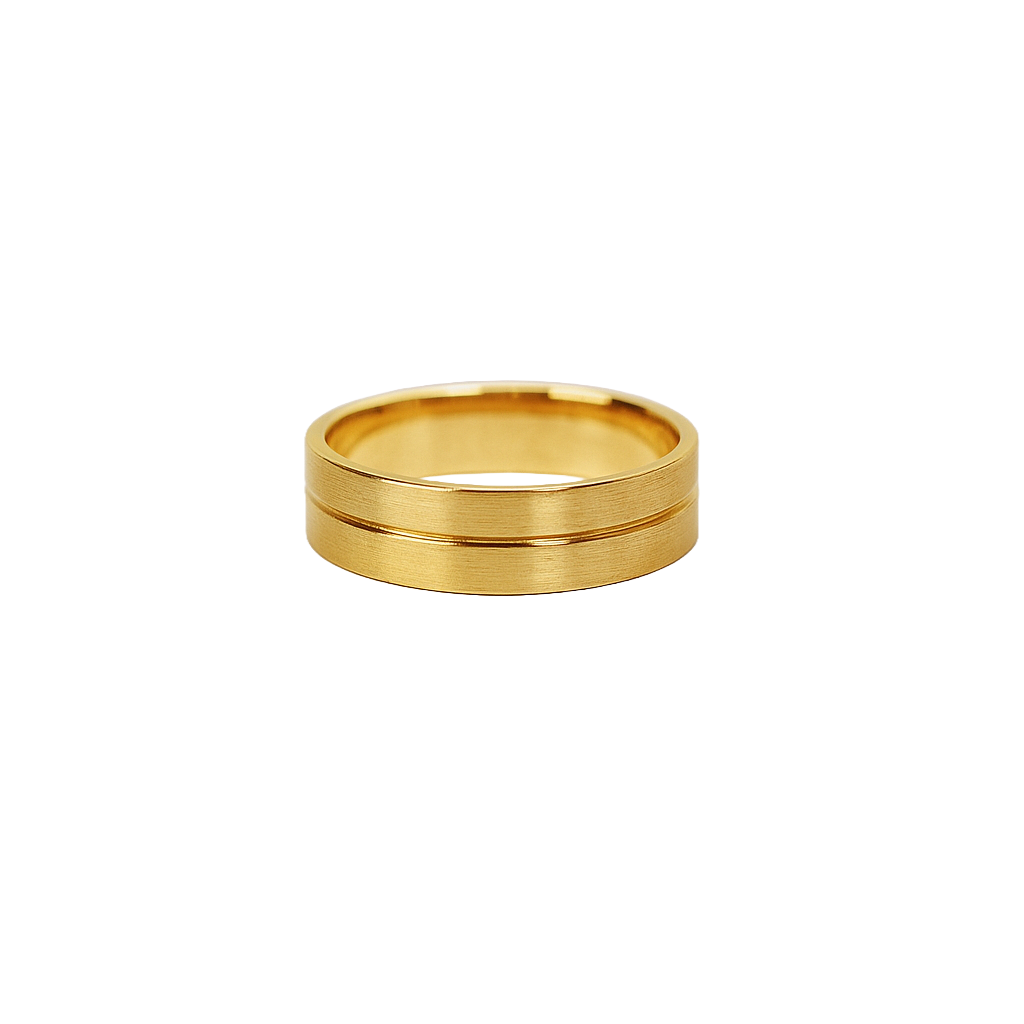 Alianzas de boda de acabado satinado