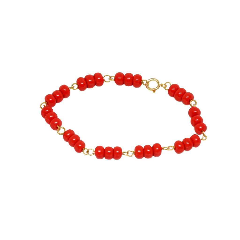 Baby Coral Gold Bracelet – Good Luck & Protection