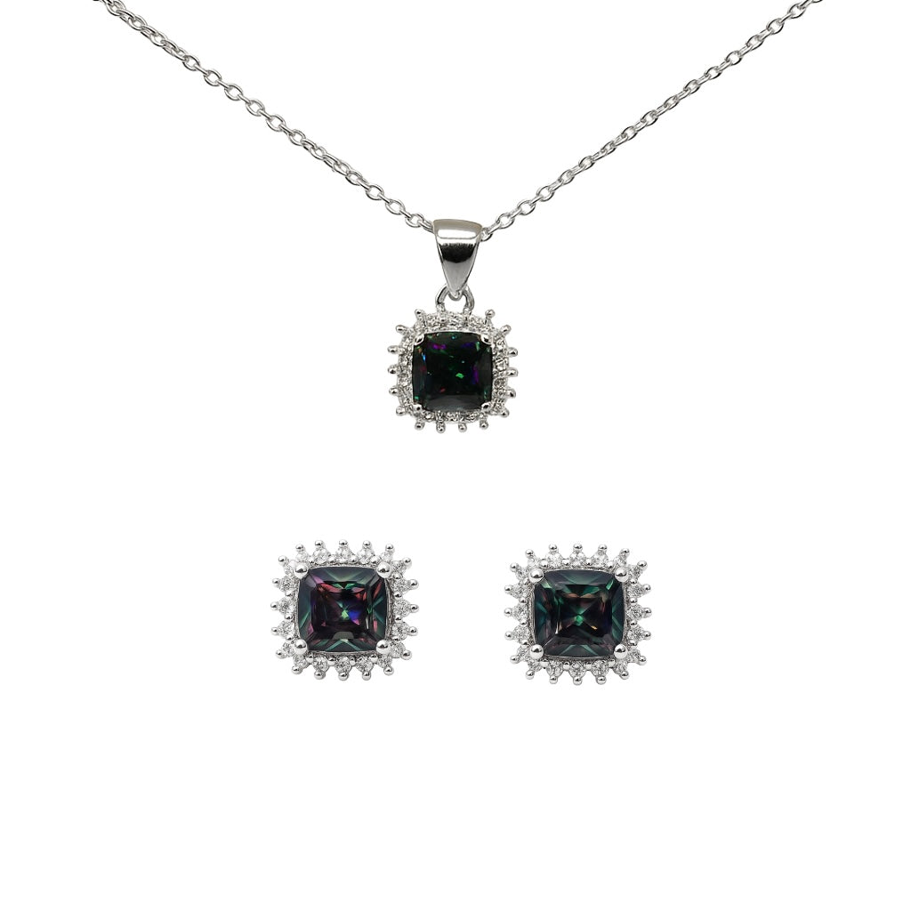 Mystic Spark Silver Jewelry Set