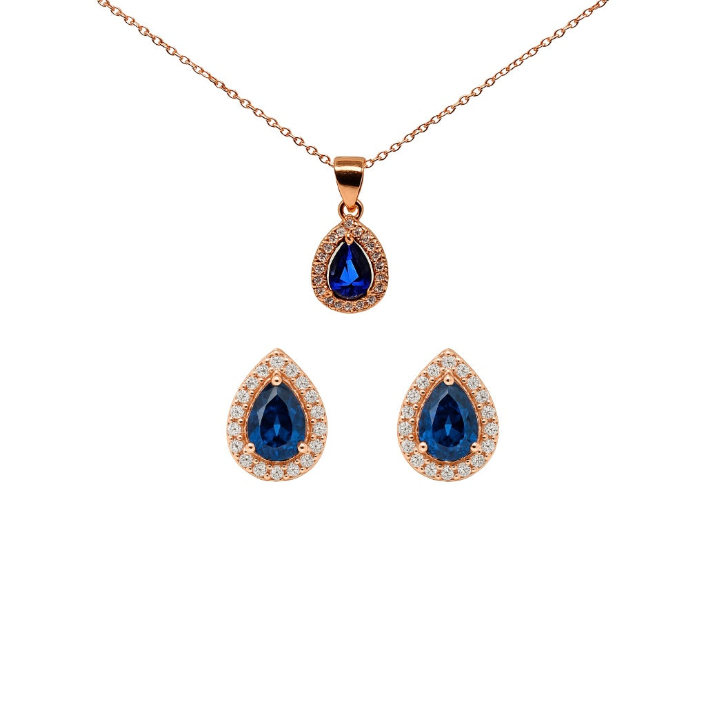 Royal Teardrop Silver Jewelry Set