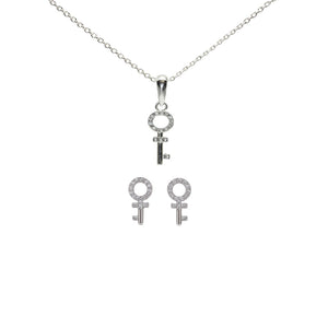 Key to Spark Silver Jewelry Set