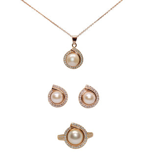 Eternal Pearl Silver Jewelry Set