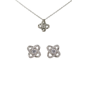 Infinity Knot Silver Jewelry Set