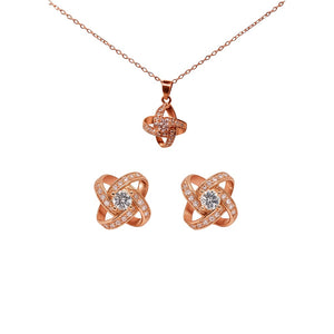 Infinity Knot Silver Jewelry Set