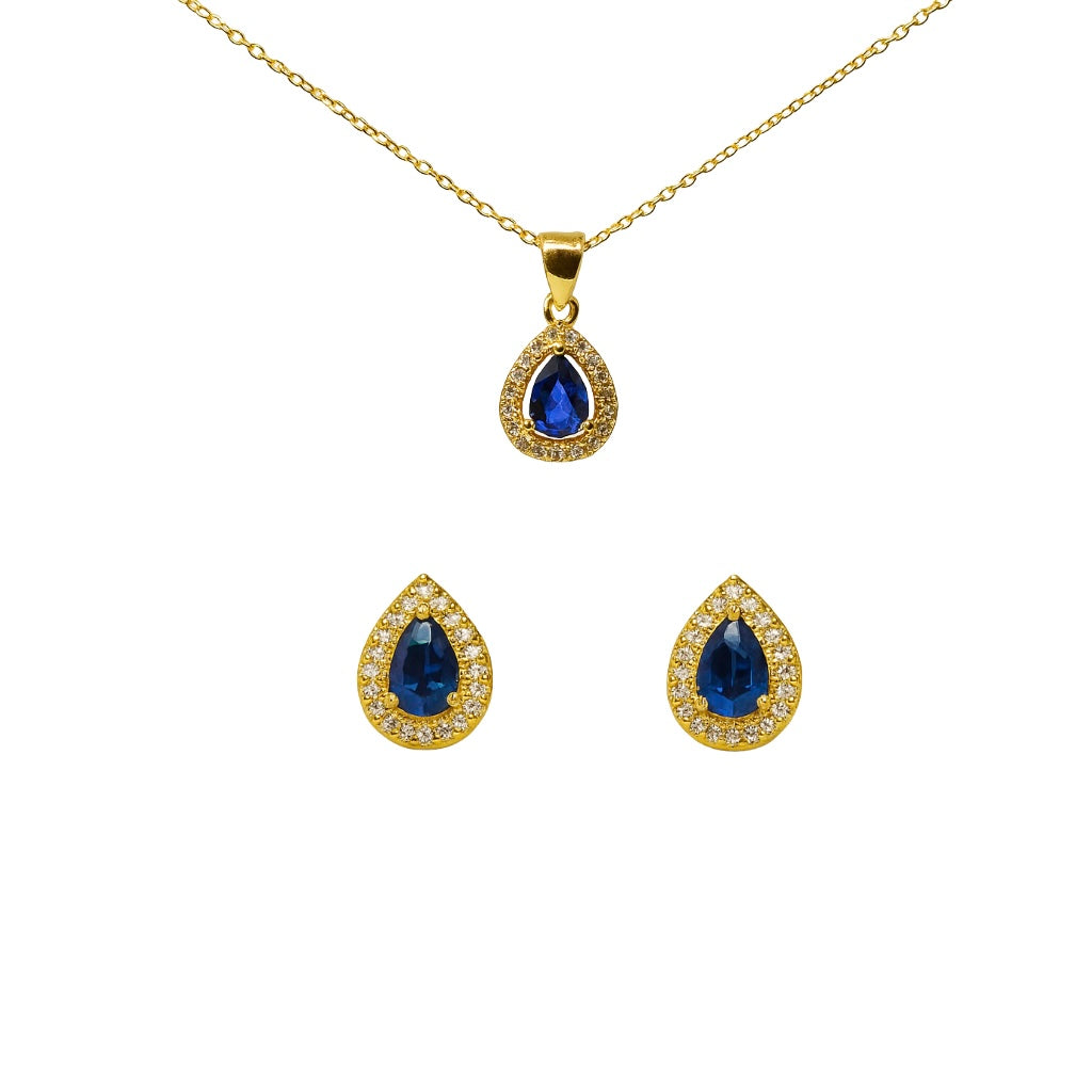Royal Teardrop Silver Jewelry Set