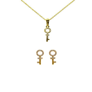 Key to Spark Silver Jewelry Set