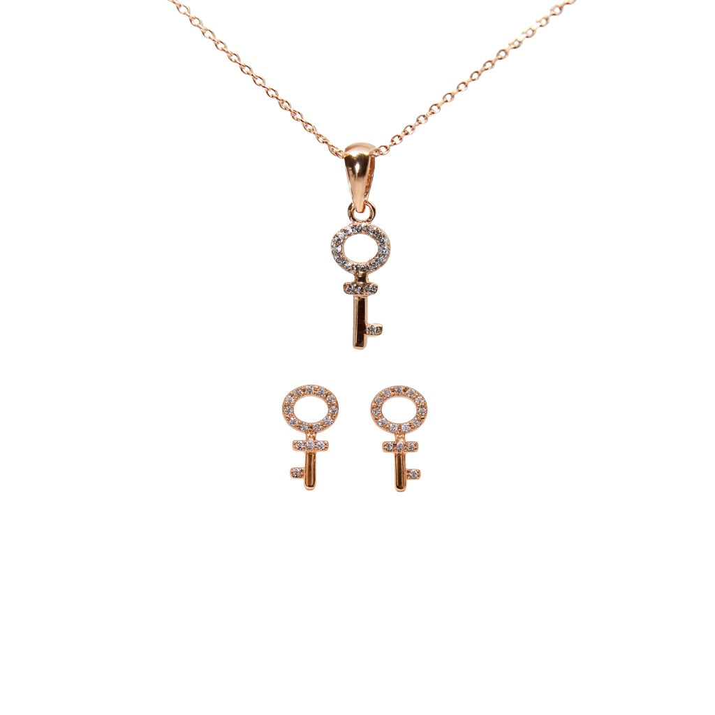 Key to Spark Silver Jewelry Set