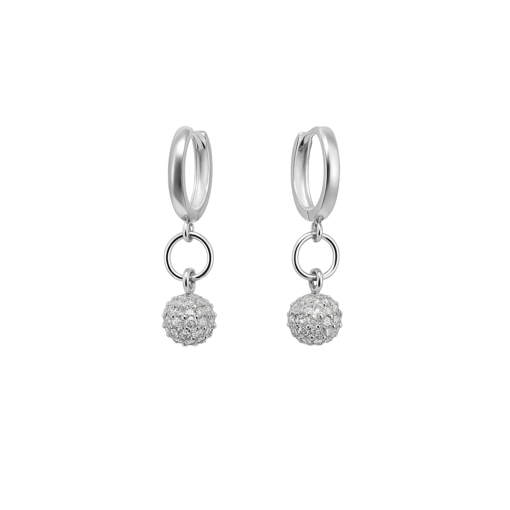 Sparkling Ball Drop Earrings