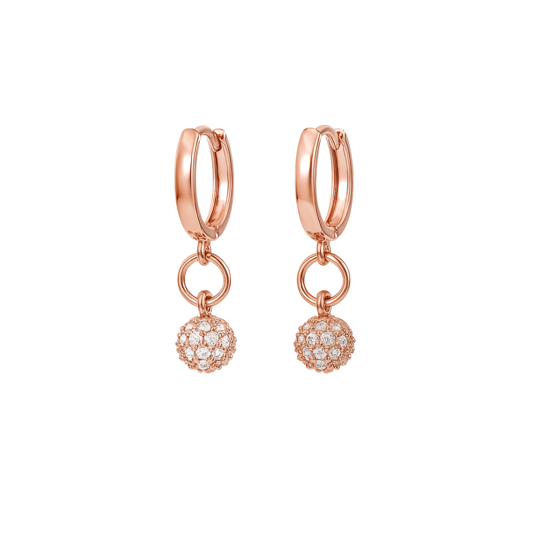 Sparkling Ball Drop Earrings