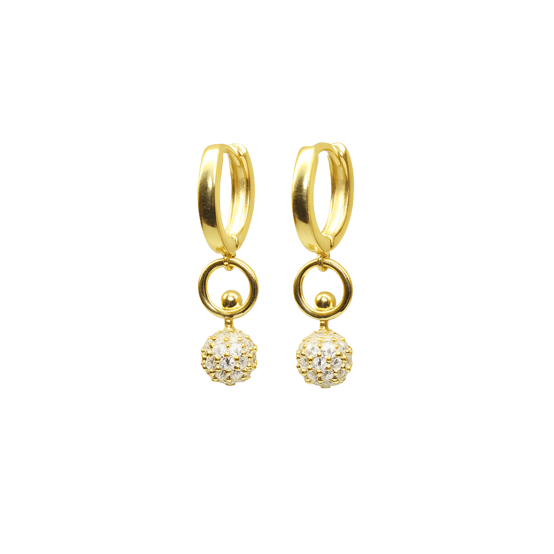 Sparkling Ball Drop Earrings